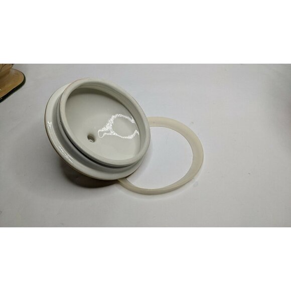 Home Trends Granada Fruit Medium Canister 9" gasket lid apple grapes pear - Picture 8 of 12